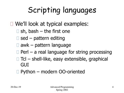 PPT - Scripting Languages PowerPoint Presentation, free download - ID ...