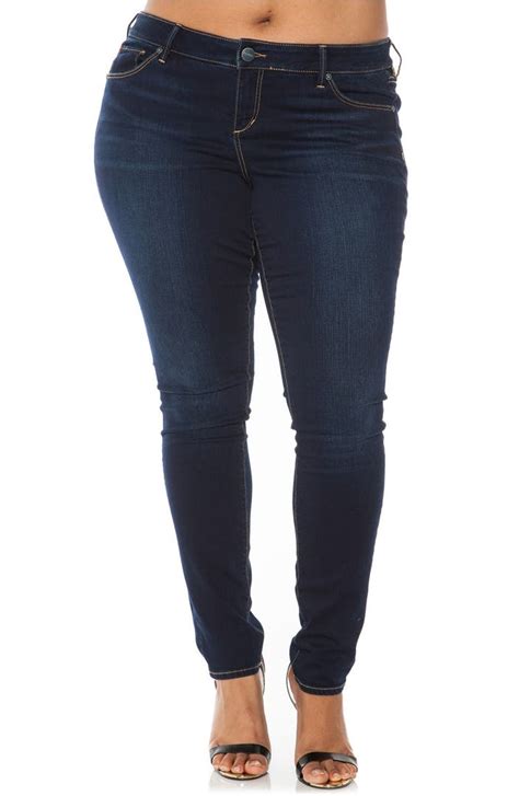 SLINK Jeans 'The Skinny' Stretch Denim Jeans (Amber) (Plus Size) | Nordstrom