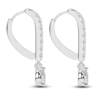 Diamond Drop Earrings 3/8 ct tw Pear/Round 14K White Gold | Jared