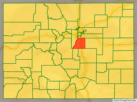 Map of Douglas County, Colorado - Thong Thai Real