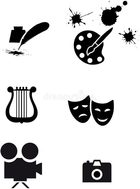 Art symbols stock vector. Illustration of picture, entertainment - 16049744