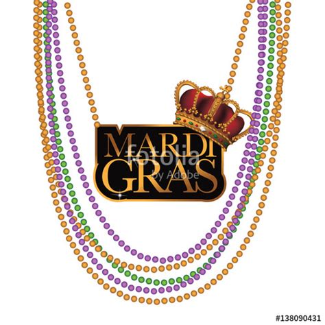 Mardi Gras Beads Vector at Vectorified.com | Collection of Mardi Gras ...