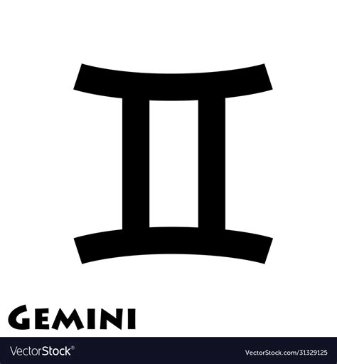 Gemini zodiac sign logo Royalty Free Vector Image