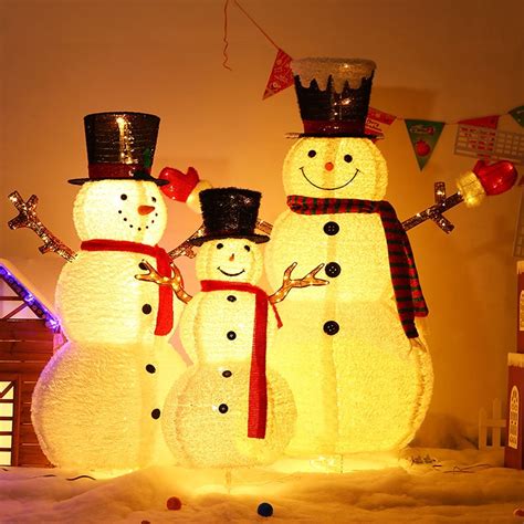 Christmas LED Lights Collapsible Snowman Decoration Indoor or Outdoor ...