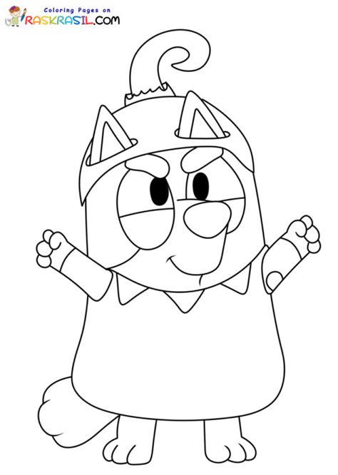 Bluey Halloween Coloring Pages