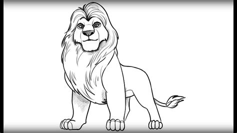 How to draw Mufasa from Lion King - YouTube