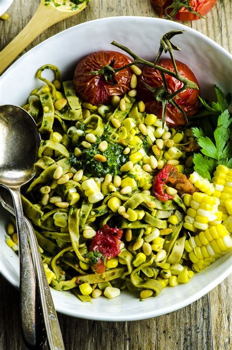 Edamame Pasta With Chimichurri Sauce - May I Have That Recipe