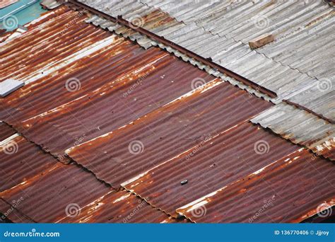 Rusty Corrugated Metal Roof Abstract Horizontal Background Texture Stock Photo - Image of funky ...