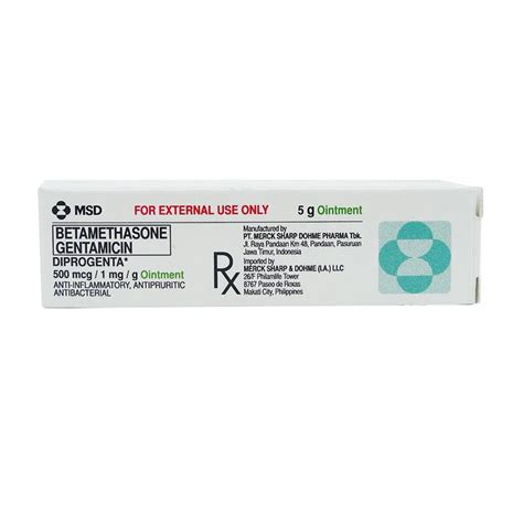 Buy Rx: Diprogenta 500 mcg / 1 mg / g 5 g Ointment Online | Southstar Drug