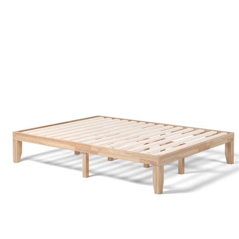 Costway Queen Size 14'' Wooden Bed Frame Mattress Platform Wood Slats Support Natural | Walmart ...