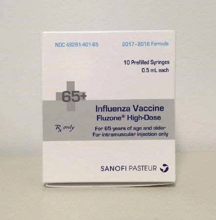 Fluzone High-Dose 2017 - 2018 Flu Vaccine 180 mcg / 0.5 mL Indica ...