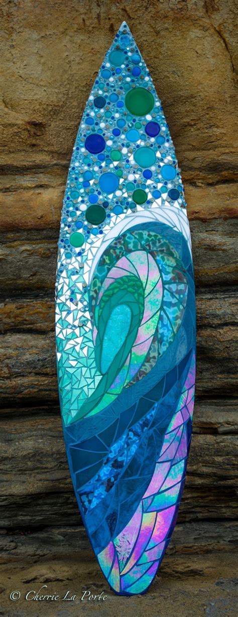 Surfs up Mosaic Projects, Mosaic Crafts, Mosaic Art, Mosaic Glass, Mosaic Tiles, Stained Glass ...