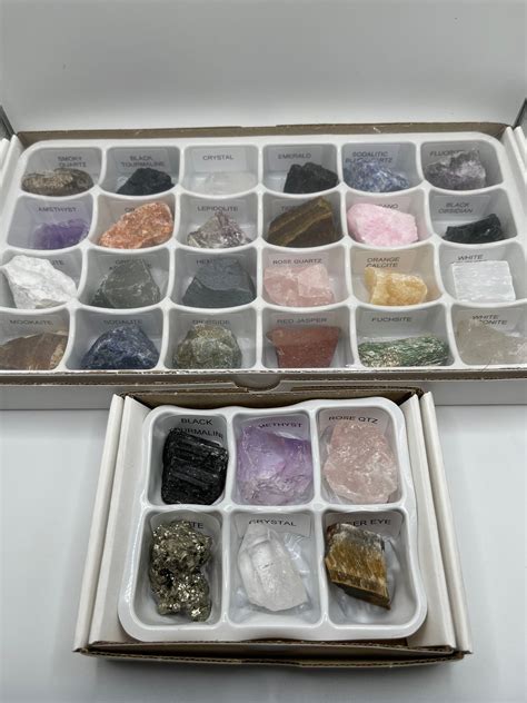 Crystal Collection Box Mineral Collection Box Natural - Etsy