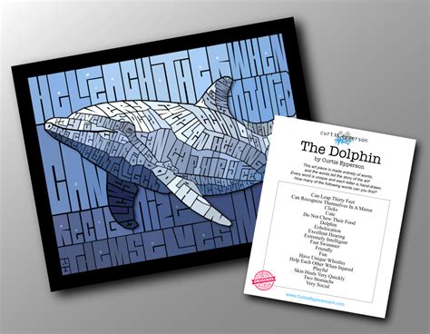 Dolphin - Word Mosaic Art Print – Curtis Epperson Art