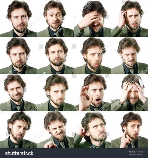 An Image Of A Set Of Facial Expressions Stock Photo 46698133 : Shutterstock