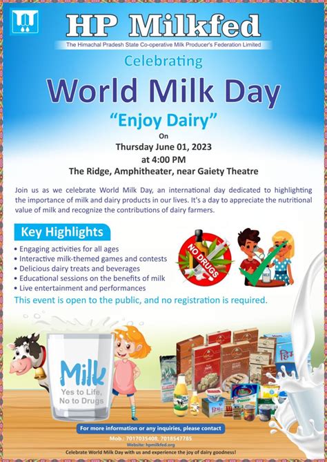 HP Milkfed To Celebrate World Milk Day On June 1, 2023 - Himachal Tonite