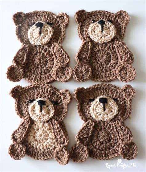 Crochet Teddy Bear Blanket - Repeat Crafter Me