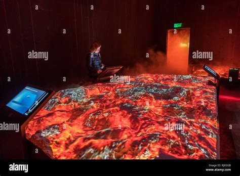 Interactive volcano exhibition, Lava Centre, Hvolsvollur, Iceland Stock ...