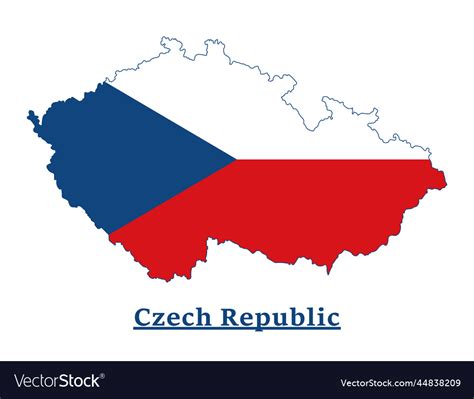 Czech republic national flag map design Royalty Free Vector