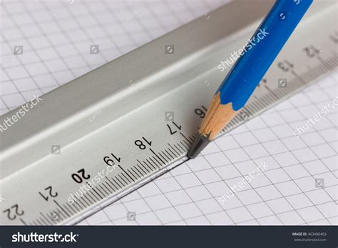 Drawing Straight Line Pencil Ruler Exercise Stock Photo 463480403 ...