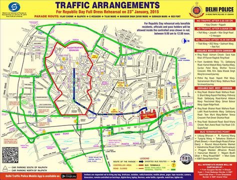 Delhi Traffic, Road Restrictions and Diversions for Republic Day Parade ...