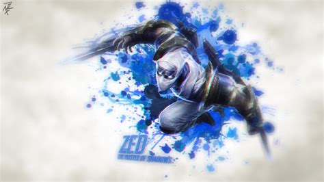 Zed v2 - Splash Style [1920x1080] by n1zAkK on DeviantArt