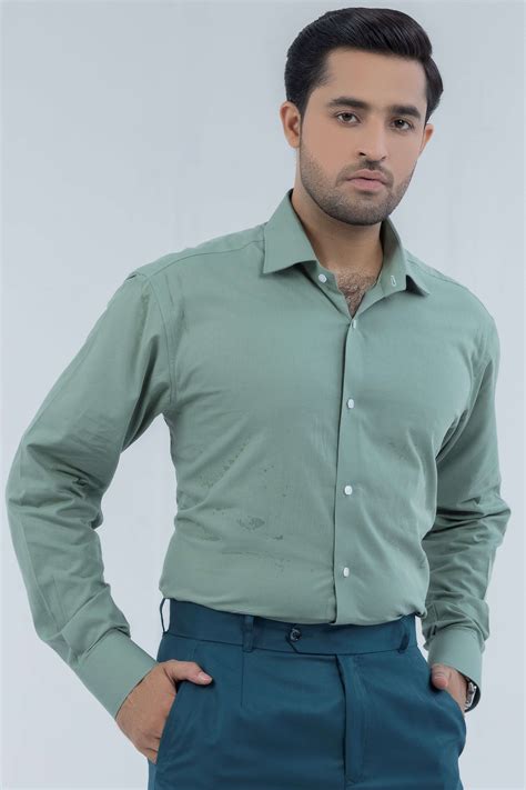 Light Green Formal Plain Shirt – Eco Threads