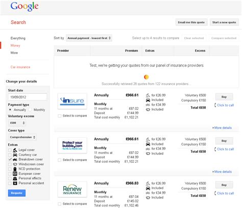 Google Launches Car Insurance Comparison - AccuraCast