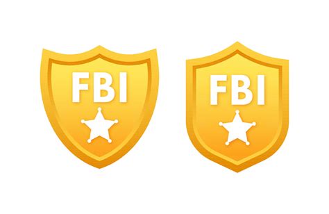 Fbi badge. FBI agent id. Policeman badge. Vector stock illustration ...