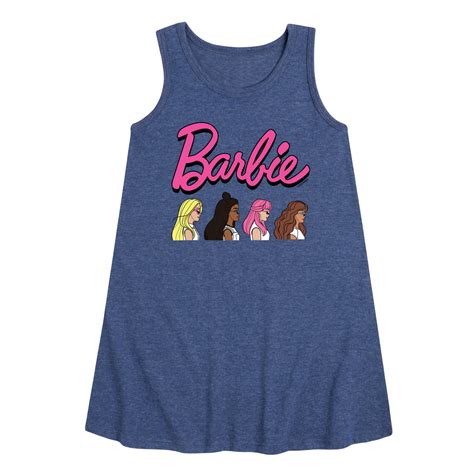 Barbie - Side Profiles with Friends - Toddler and Youth Girls A-line Dress - Walmart.com