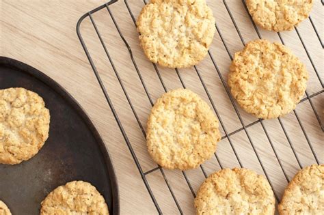 baked crispy oat cookies - Free Stock Image