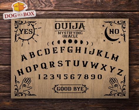 Diy Ouija Board Printable Smooth Out Any Air Bubbles With Your Hands.