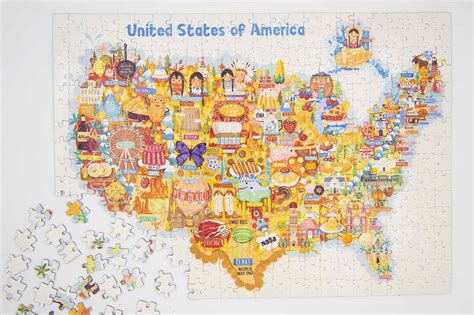 USA Map Jigsaw Puzzle 300 pieces premium hand made