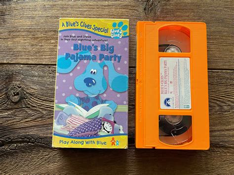 Blue's Clues // Blue's Big Pajama Party // Vintage VHS 1999 - Etsy