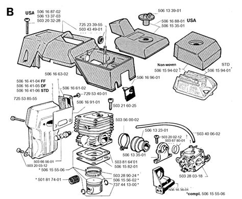 Jonsered Chainsaw Parts Diagram