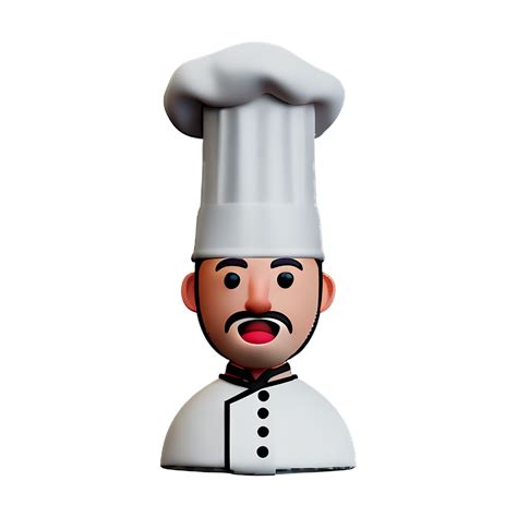 chef face 3d rendering icon illustration 28619553 PNG