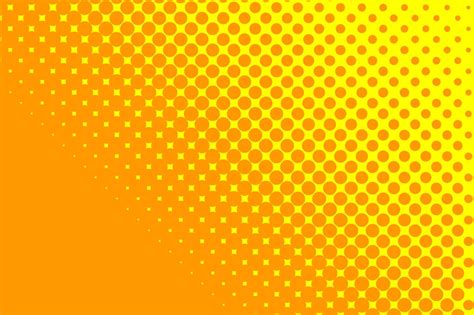 an orange and yellow background with dots