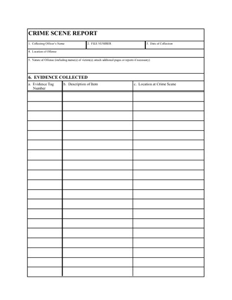 Crime Scene Report Template - Fill Out, Sign Online and Download PDF ...