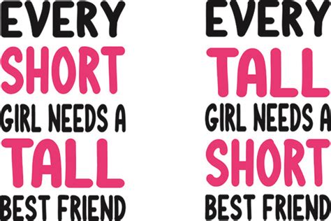 Tall Friend Short Friend Graphic by AshN2014 · Creative Fabrica