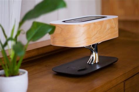 Tree Design Led Table Lamp Wireless Charger , Wifi Speaker Oem Led Desk ...