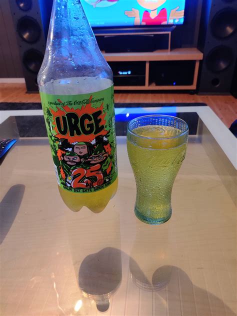 Surge (or Urge) is apparently 25 years old. Still tastes delicious! : Soda