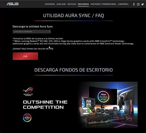 ASUS AURA Sync: cómo instalar y configurar el software de iluminación