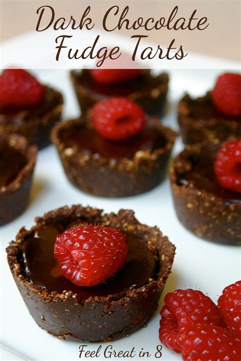 Healthy Dark Chocolate Fudge Tarts - Feel Great in 8 Blog