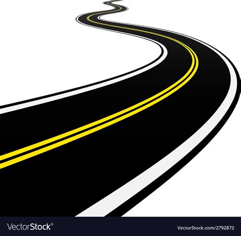 Winding road Royalty Free Vector Image - VectorStock