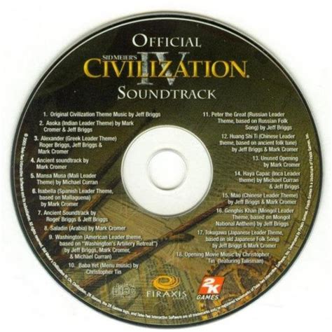 Civilization IV Official Soundtrack (Album - 2005) : r/civ