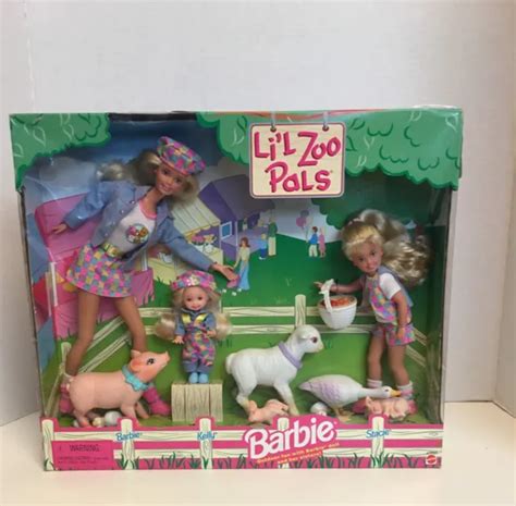 LI'L ZOO PALS barbie, Kelly, Stacie w/ animals 1998 MFR 19625 $40.99 - PicClick