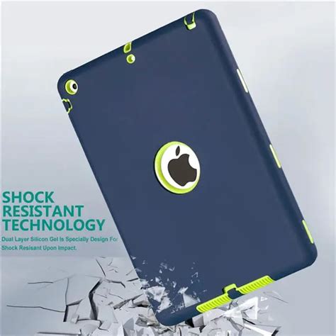 LD Protective Shockproof Rubber Silicone PC Case for Apple iPad AIR 1 Cases Cover Kids Hybrid ...