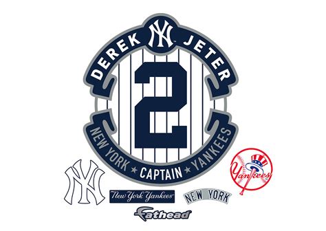 Derek Jeter Logo Wall Decal | Shop Fathead® for New York Yankees Decor