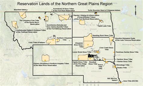 Northern Great Plains Tribes and Reservations Map | U.S. Climate ...