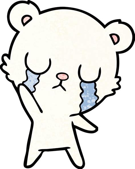 sad little polar bear cartoon 12371985 Vector Art at Vecteezy